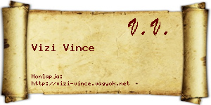 Vizi Vince névjegykártya